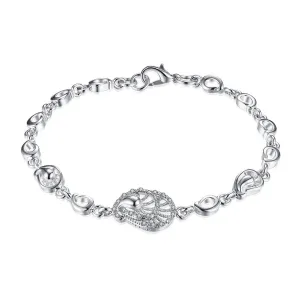 Rhinestone Water Drop Platinum Bracelet