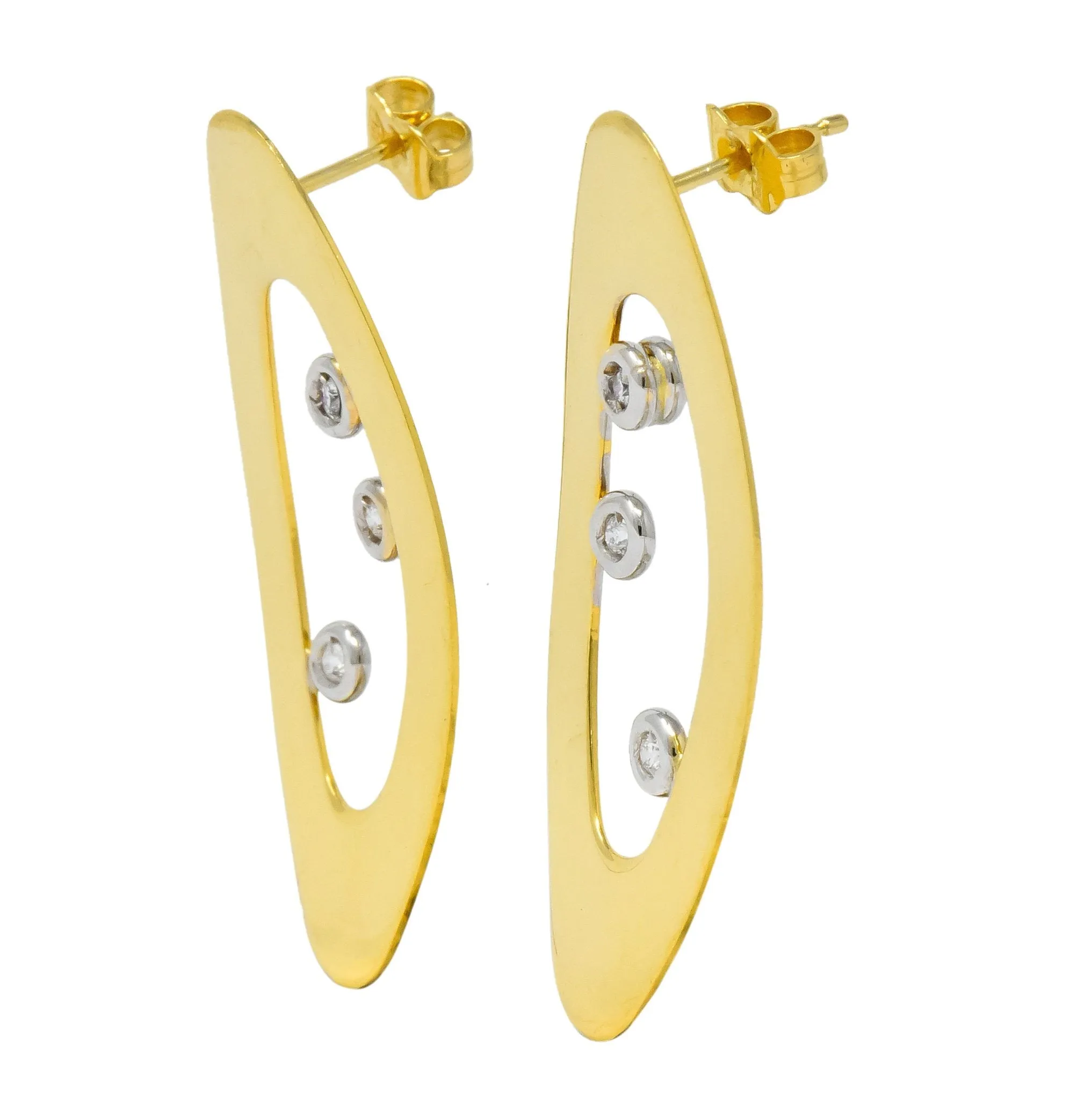 Roberto Coin Diamond Ruby 18 Karat Gold Chic & Shine Earrings