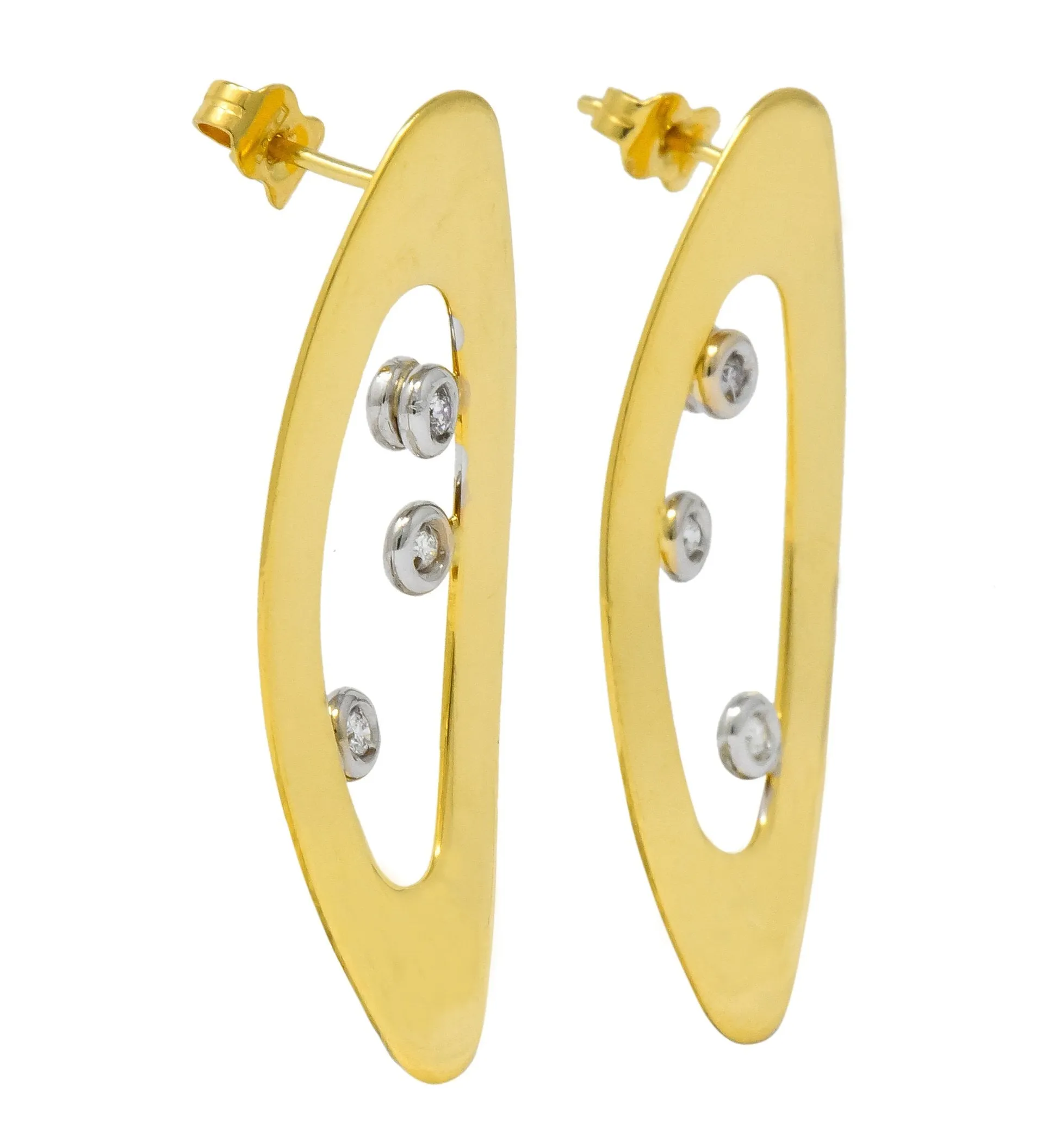 Roberto Coin Diamond Ruby 18 Karat Gold Chic & Shine Earrings