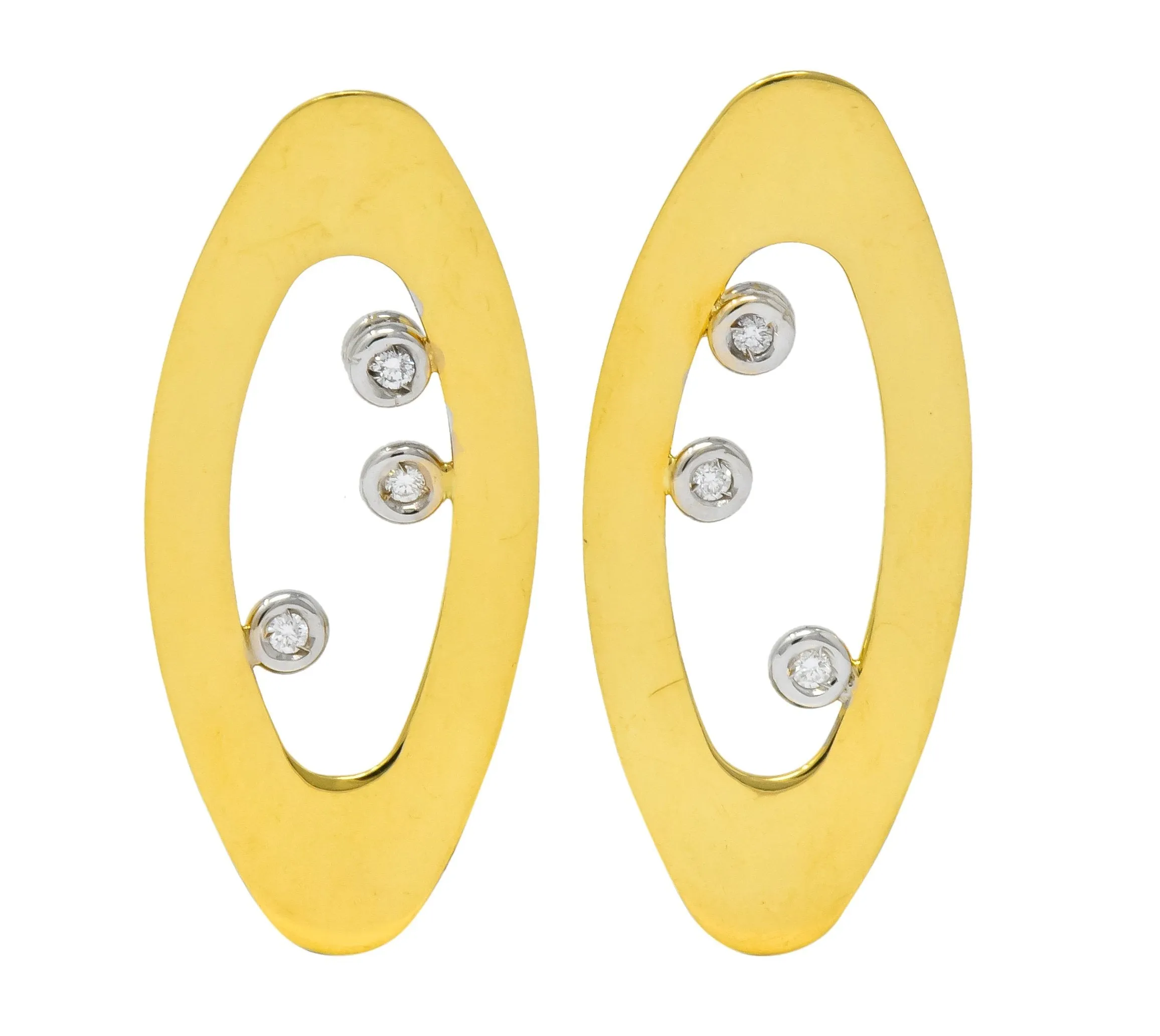 Roberto Coin Diamond Ruby 18 Karat Gold Chic & Shine Earrings