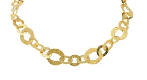 Roberto Coin Sapphire Cabochon 18 Karat Gold Italian Link Necklace