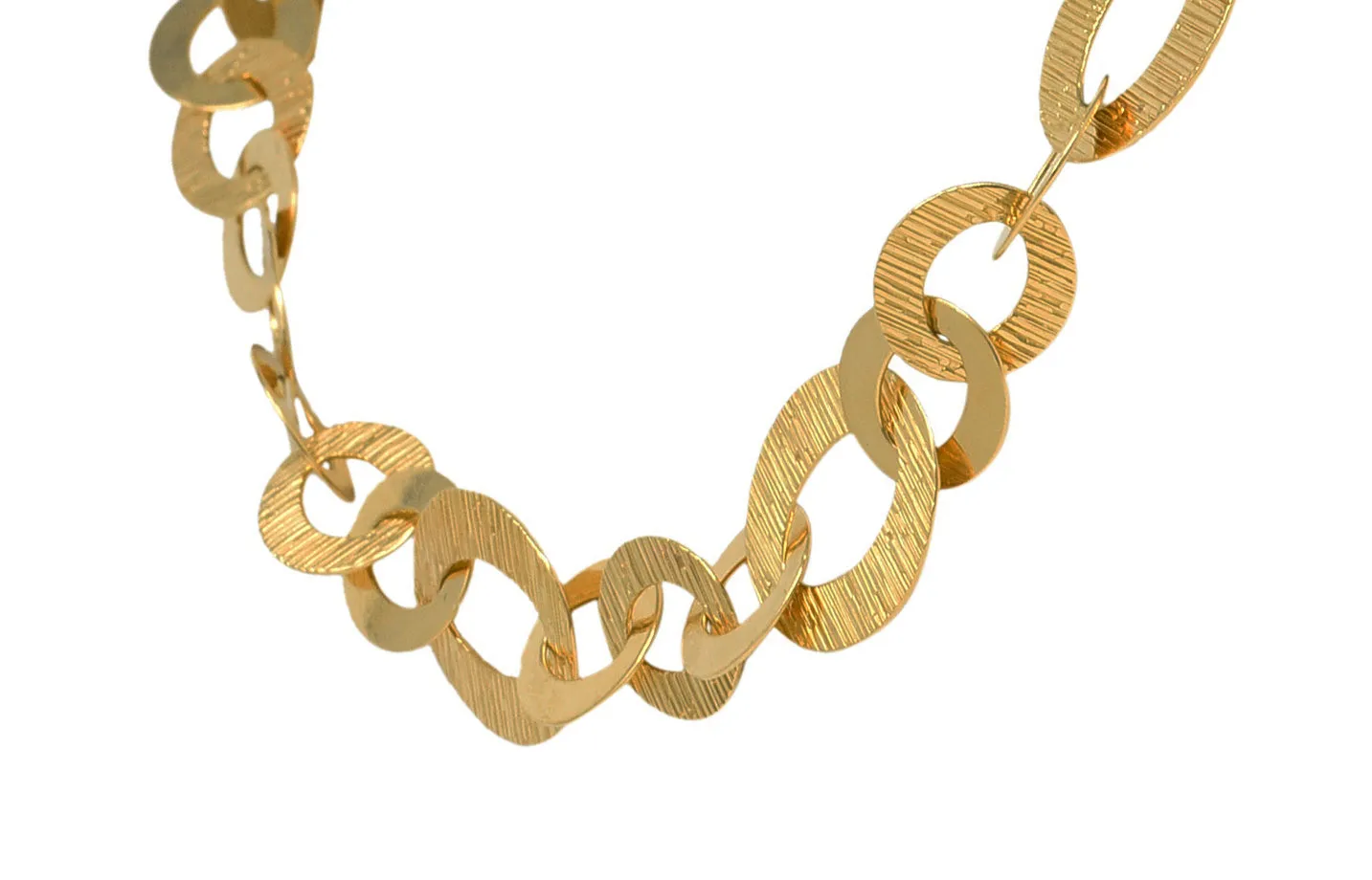 Roberto Coin Sapphire Cabochon 18 Karat Gold Italian Link Necklace