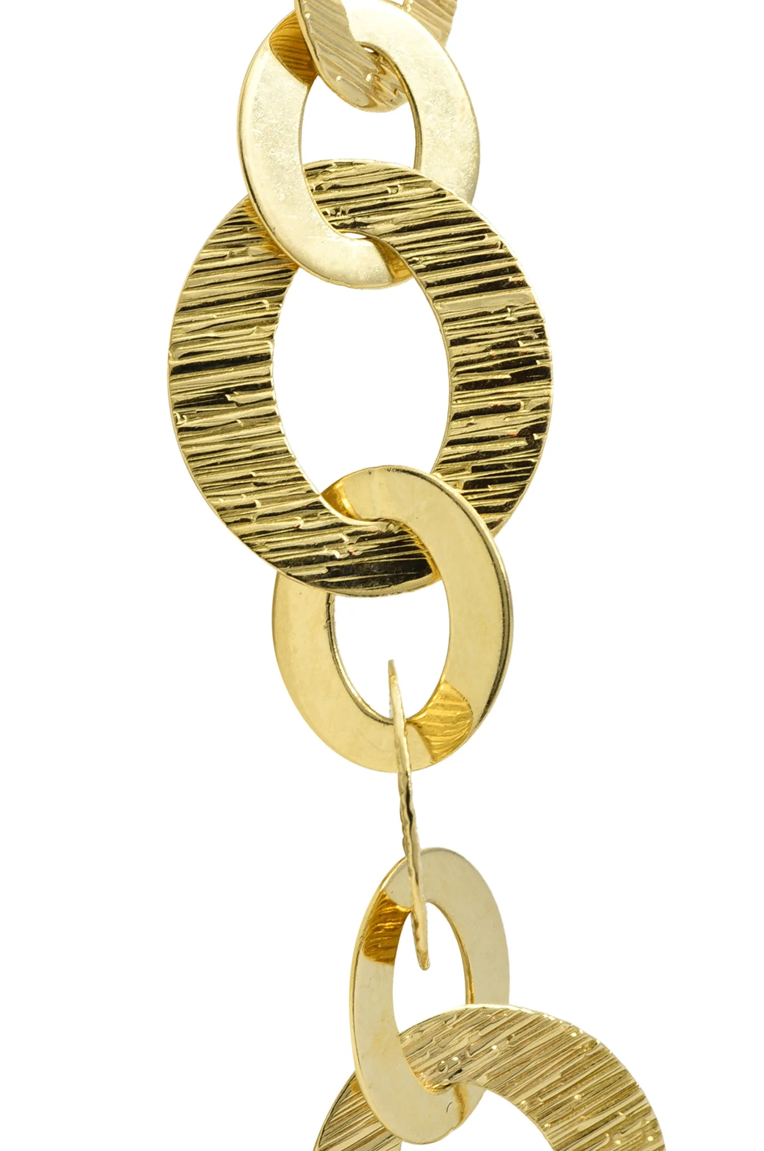 Roberto Coin Sapphire Cabochon 18 Karat Gold Italian Link Necklace