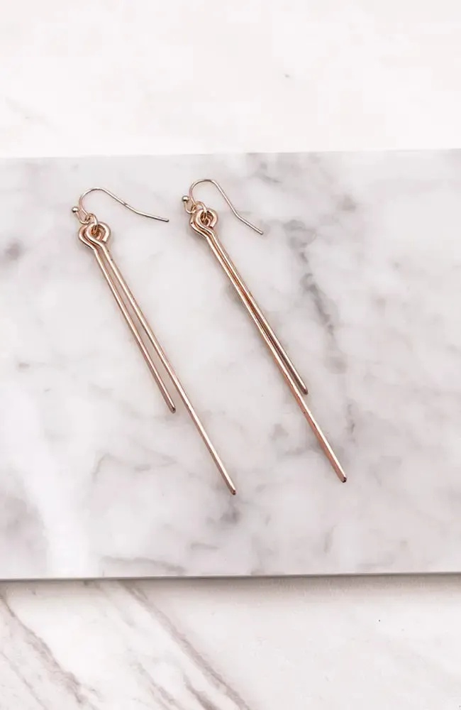 ROSE GOLD DROP EARRINGS