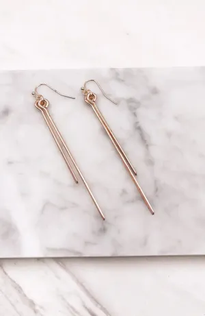 ROSE GOLD DROP EARRINGS