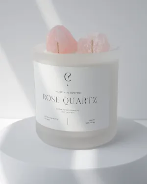 Rose Quartz Crystal Candle