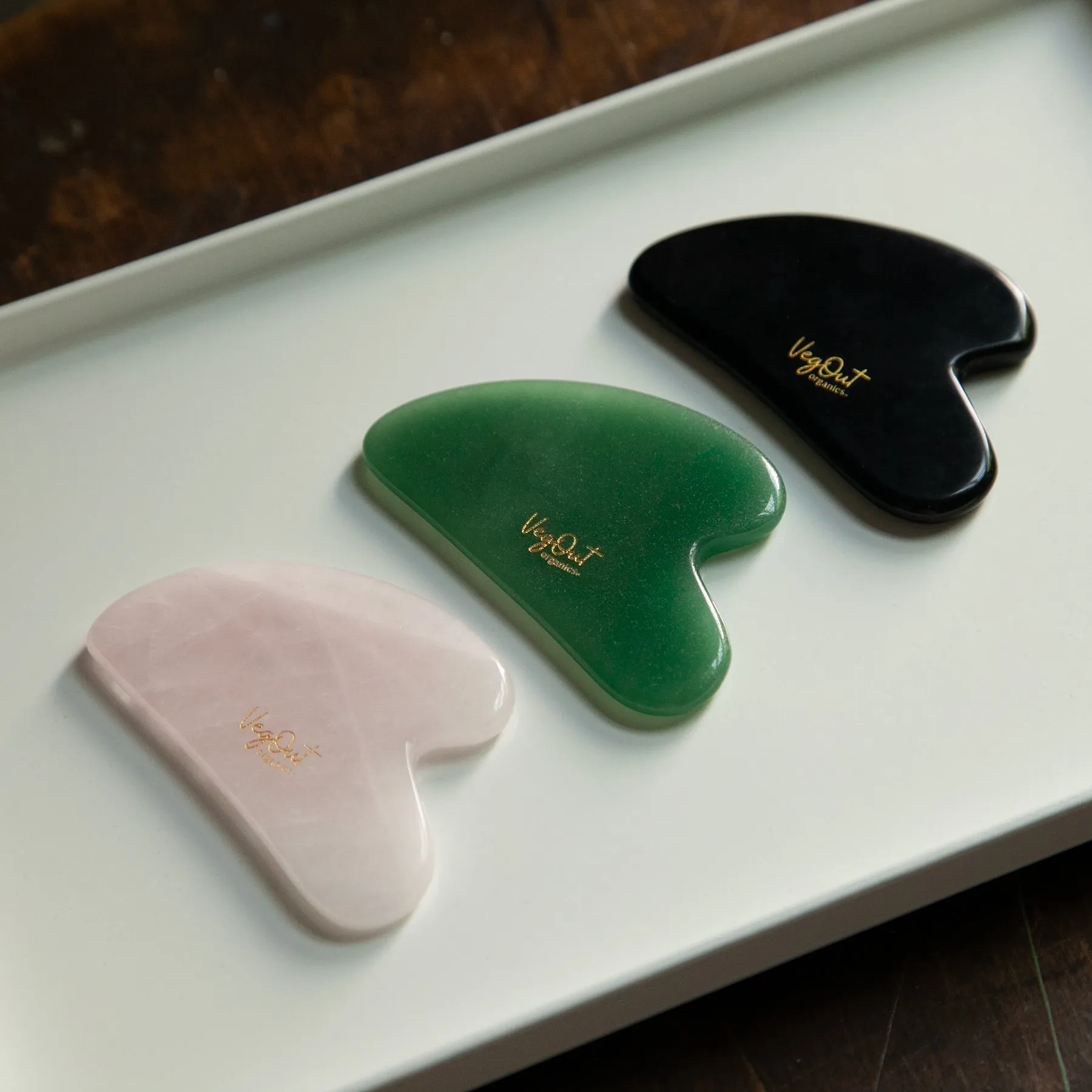 Rose Quartz Gua Sha and Roller Set