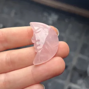 Rose Quartz Moon Face