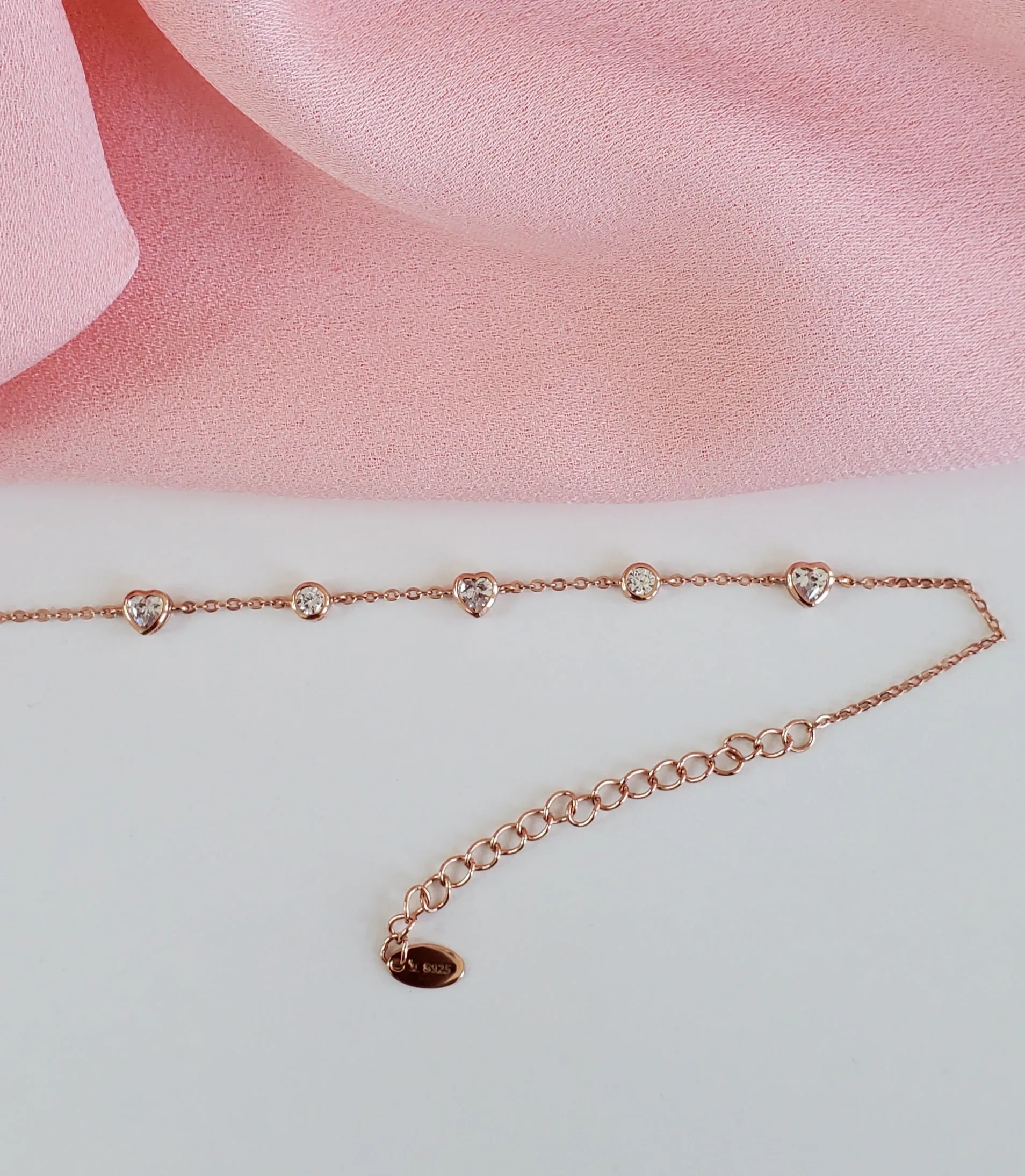 Rosegold Love Bracelet in Sterling Silver