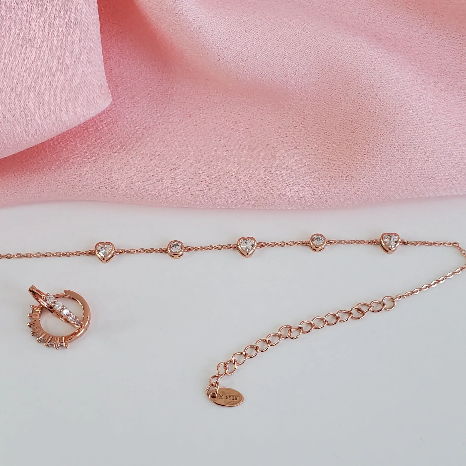 Rosegold Love Bracelet in Sterling Silver