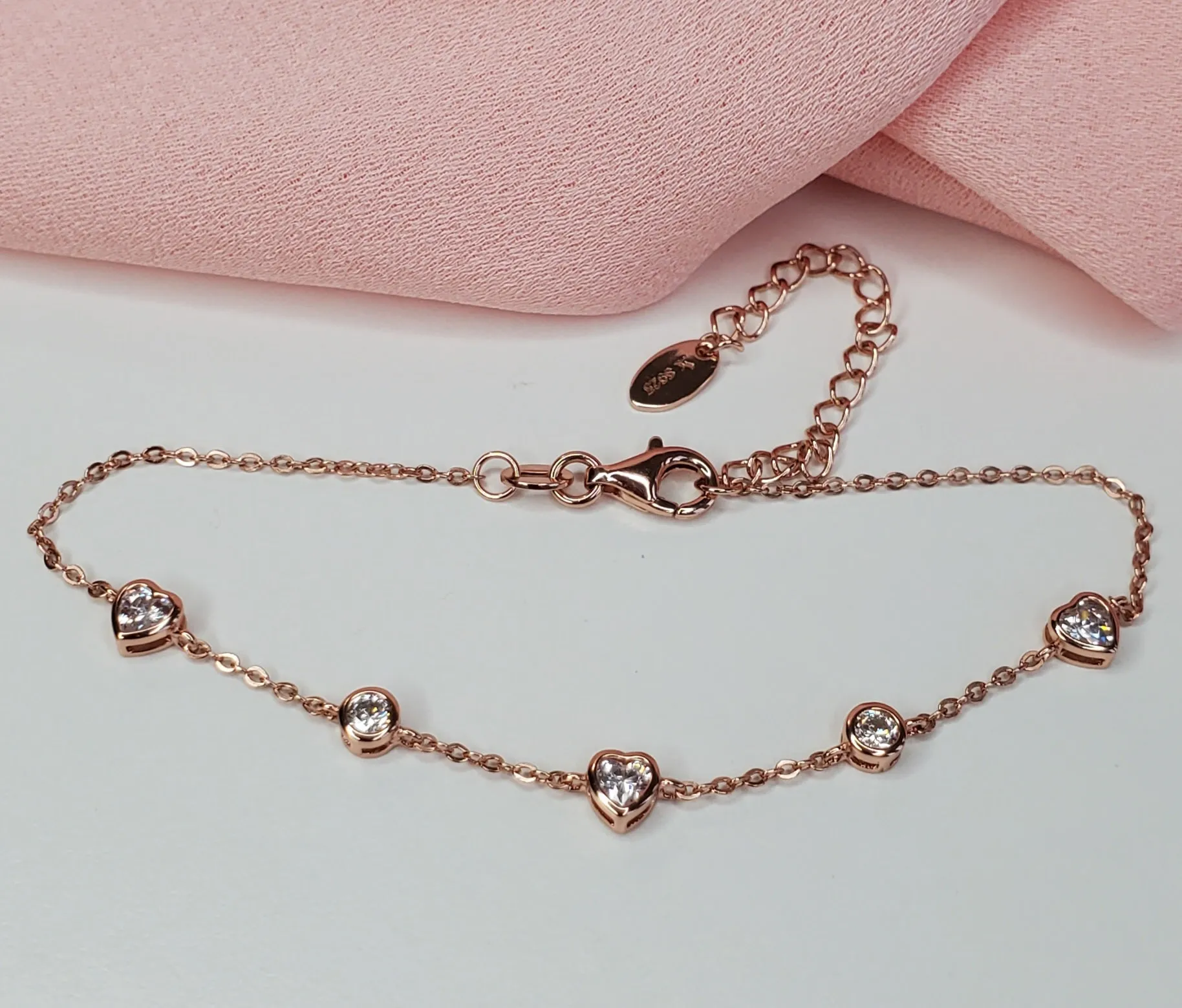 Rosegold Love Bracelet in Sterling Silver