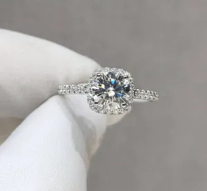 Round Cut 1-2 Carat Diamond Engagement Ring