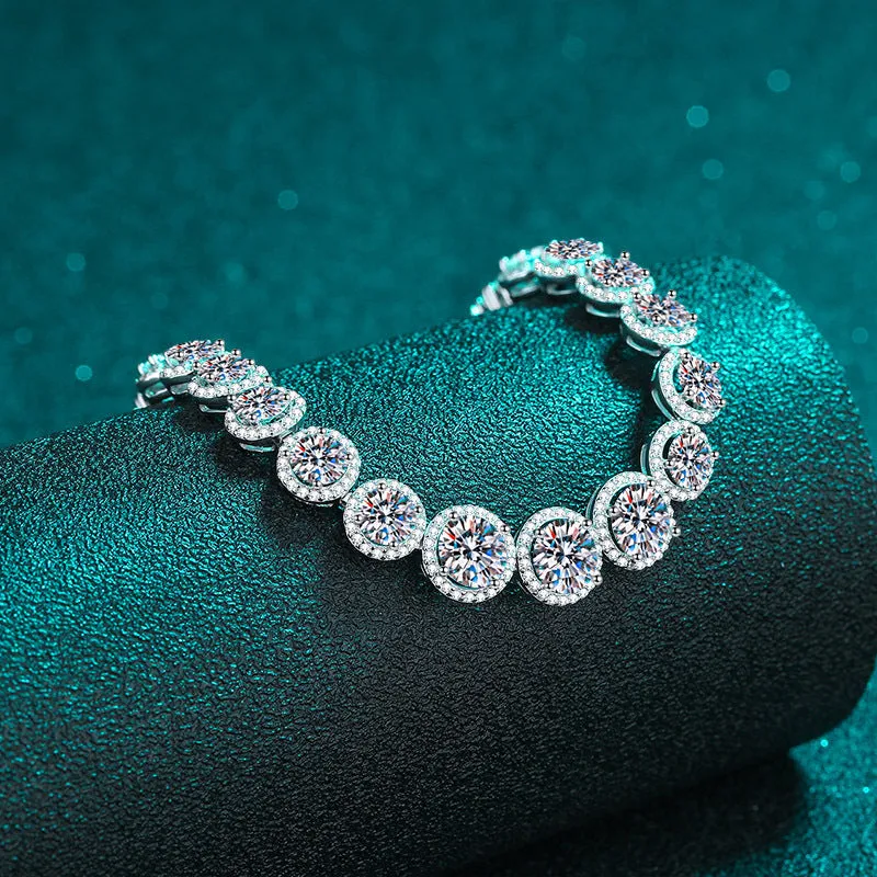 Round Moissanite Luxury Tennis Bracelet