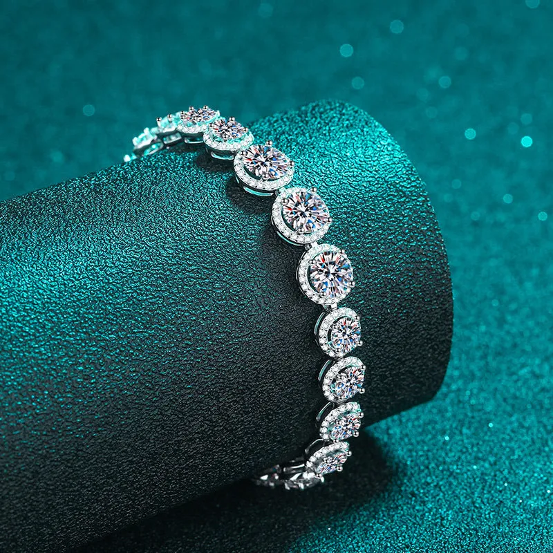 Round Moissanite Luxury Tennis Bracelet