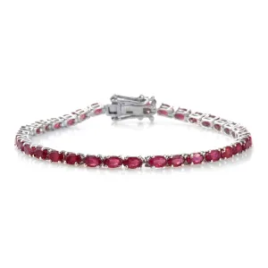 Ruby 925 Sterling Silver Tennis Bracelet Jewelry