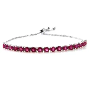 Ruby 925 Sterling Silver Tennis Bracelet Jewelry