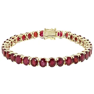 Ruby 925 Sterling Silver Tennis Bracelet Jewelry