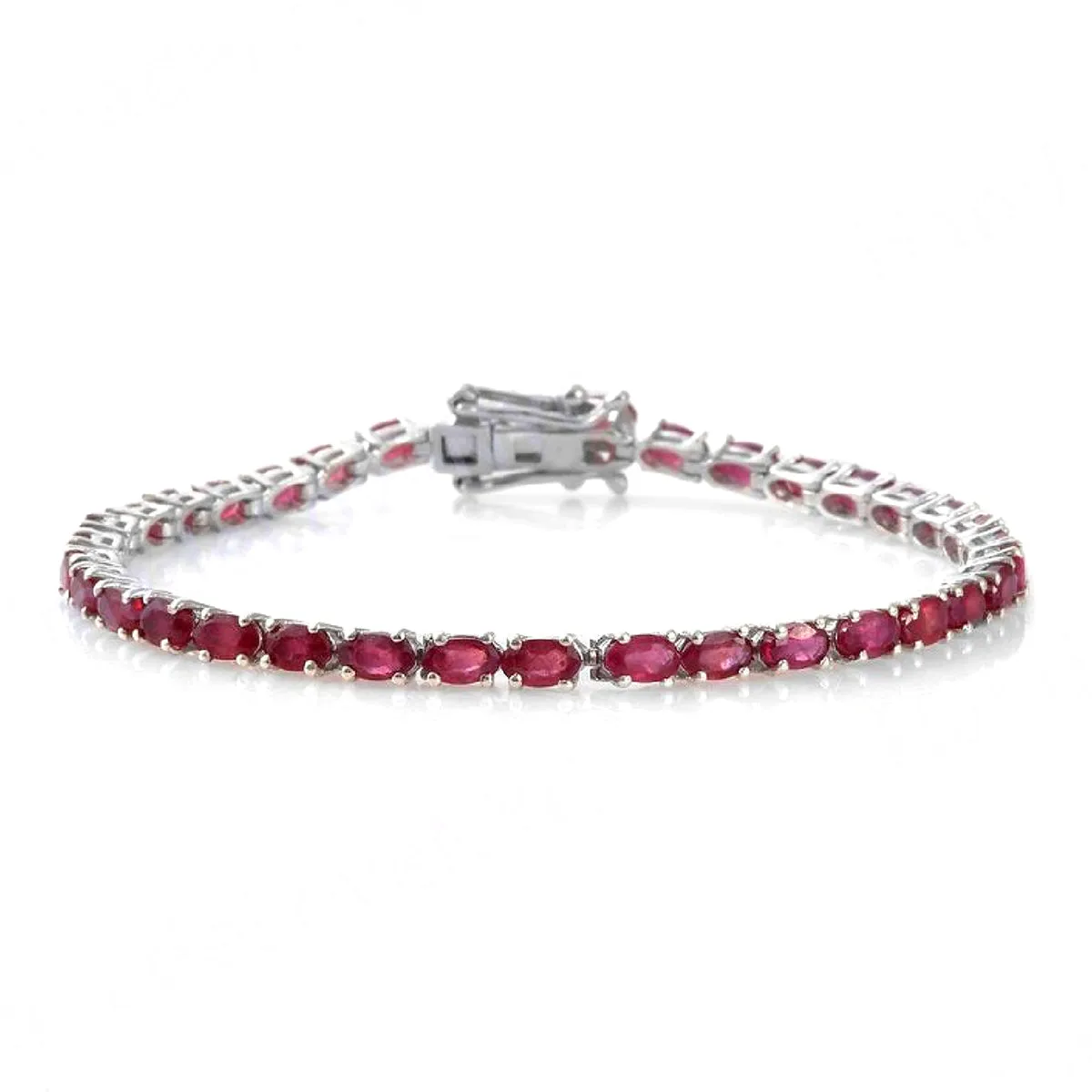 Ruby 925 Sterling Silver Tennis Bracelet Jewelry