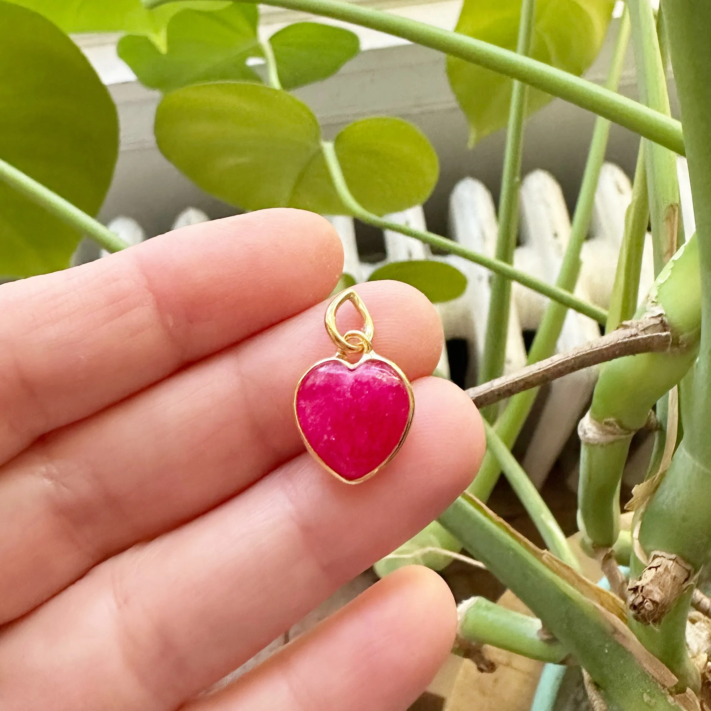 Ruby Crystal Heart for Prosperity