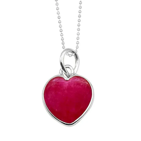 Ruby Crystal Heart for Prosperity