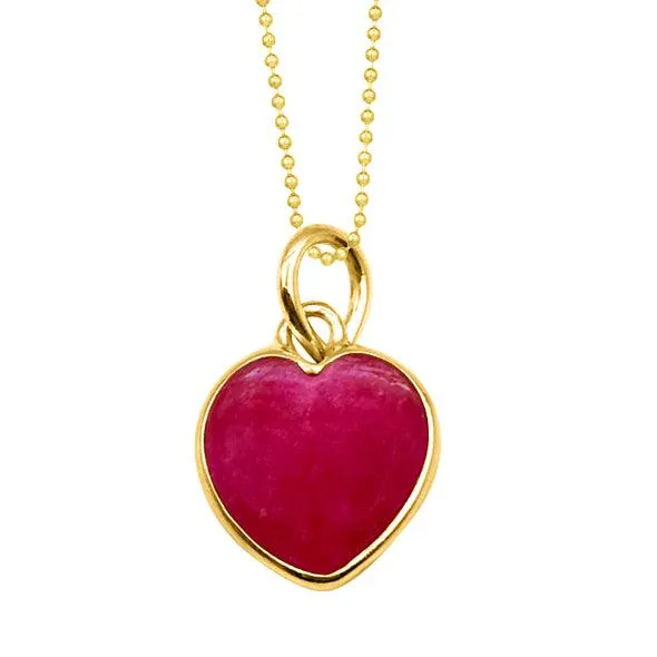 Ruby Crystal Heart for Prosperity