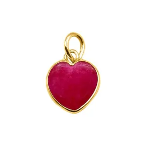 Ruby Crystal Heart for Prosperity