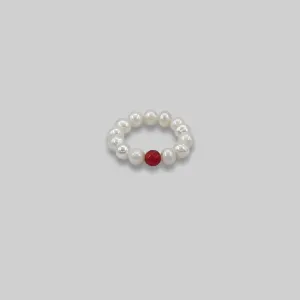Ruby Pearly Ring