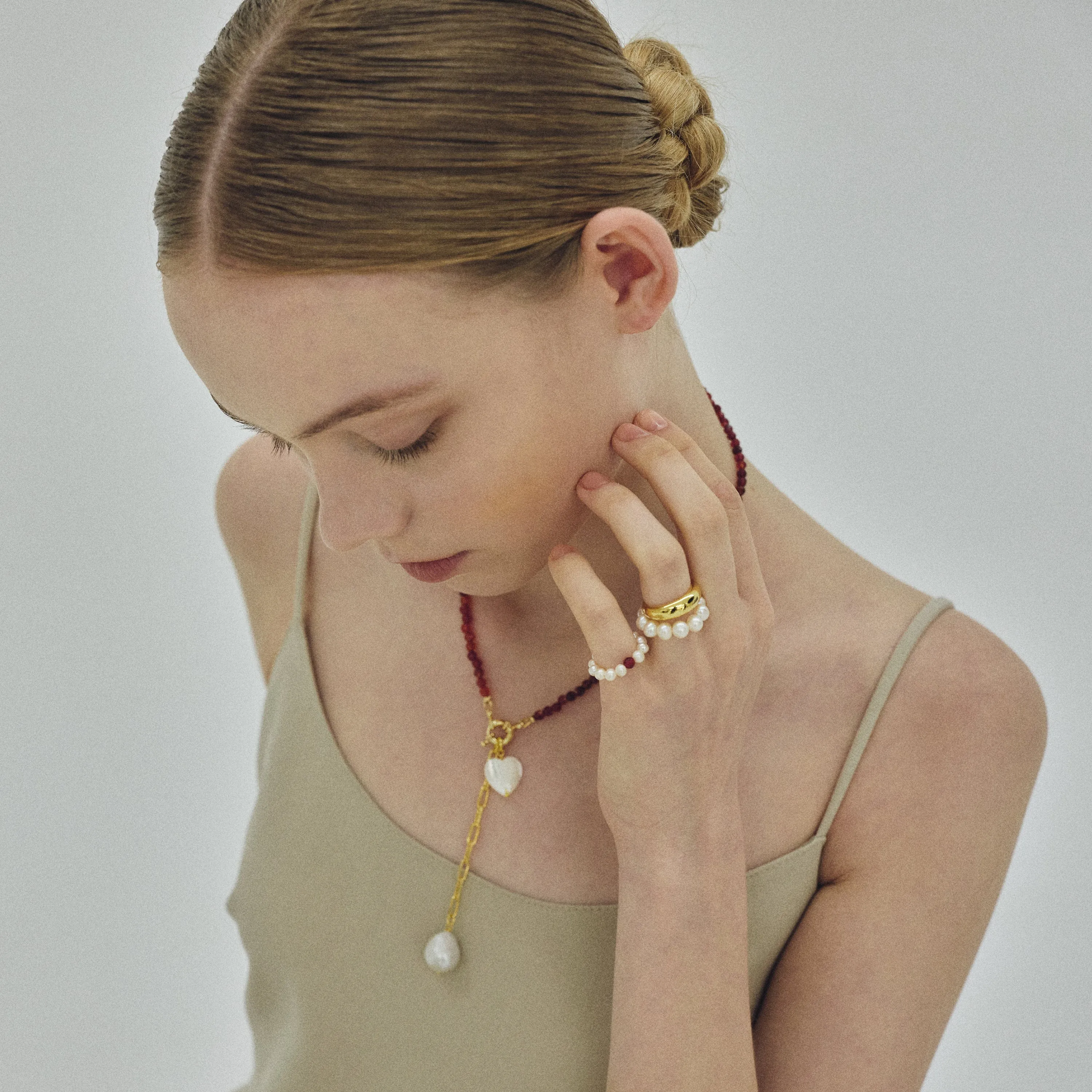 Ruby Pearly Ring