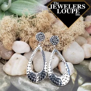 Samuel B. Sterling Silver Open  Dot Design Earrings (96326)