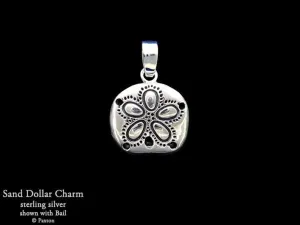 Sand Dollar Charm Necklace Sterling Silver