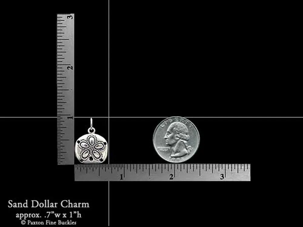 Sand Dollar Charm Necklace Sterling Silver