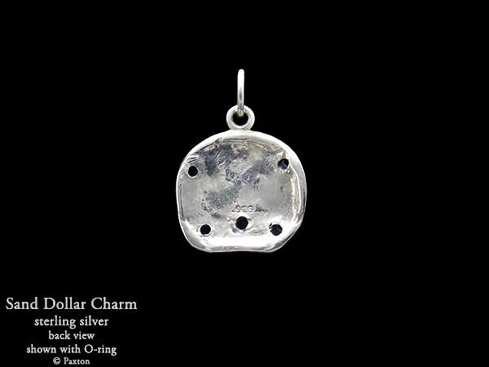 Sand Dollar Charm Necklace Sterling Silver