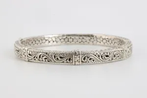 Sarda 925 Silver Hinged Cuff Bracelet (30.43g.)