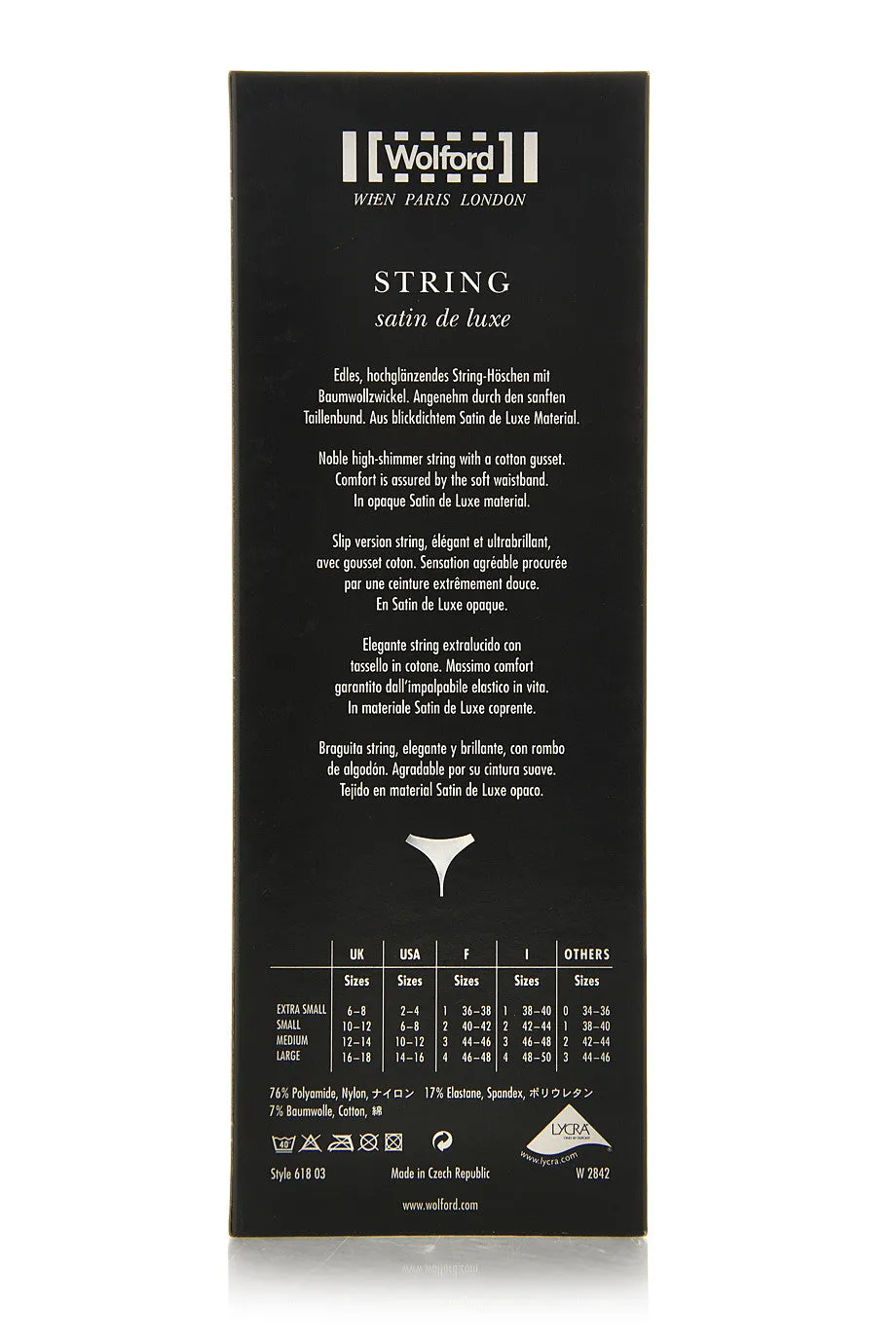SATIN DE LUXE 61803 Satin String 7005 Black