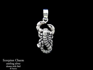 Scorpion Charm Necklace Sterling Silver