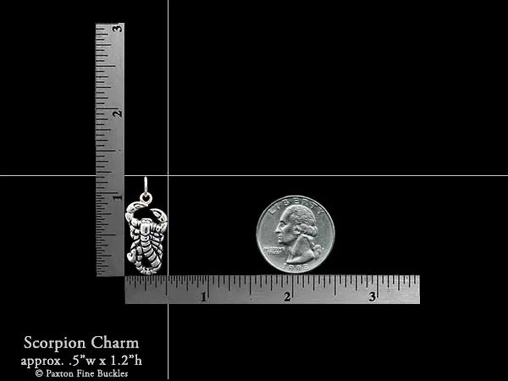 Scorpion Charm Necklace Sterling Silver