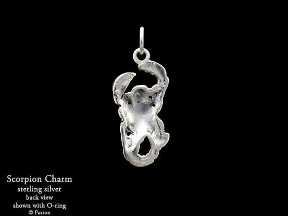 Scorpion Charm Necklace Sterling Silver
