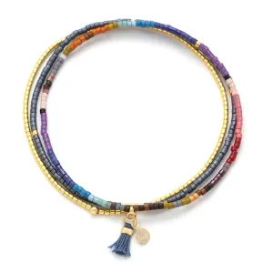 Scout Curated Wears Chromacolor Miyuki Bracelet Trio - Dark Multi