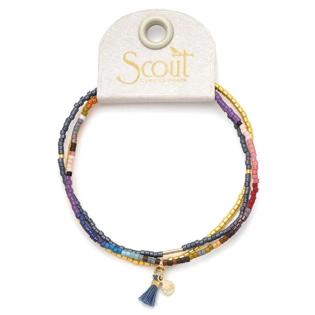 Scout Curated Wears Chromacolor Miyuki Bracelet Trio - Dark Multi