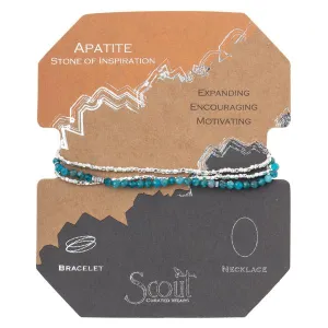 Scout Curated Wears Delicate Stone Wrap Bracelet/Necklace - Apatite