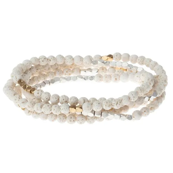 Scout Curated Wears Stone Wrap Bracelet/Necklace - White Lava