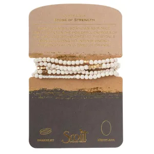 Scout Curated Wears Stone Wrap Bracelet/Necklace - White Lava