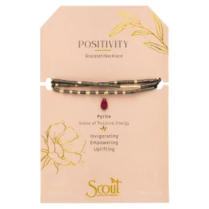 Scout Curated Wears Teardrop Stone Wrap Bracelet - Pyrite/Fuchsia