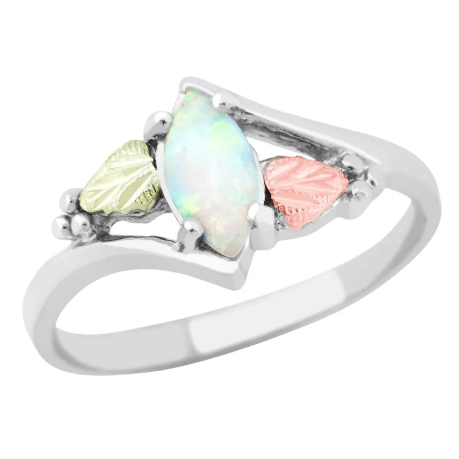 Shining Opal - Sterling Silver Black Hills Gold Ring