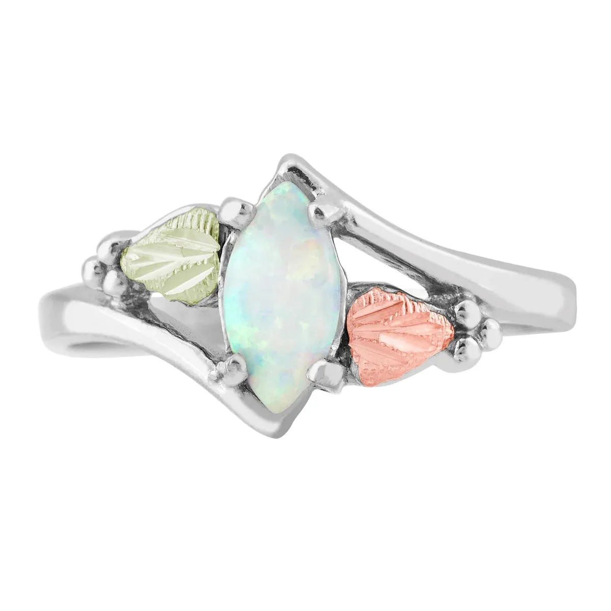 Shining Opal - Sterling Silver Black Hills Gold Ring
