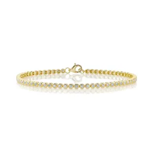 Shy Creation Diamond Bezel Tennis Bracelet