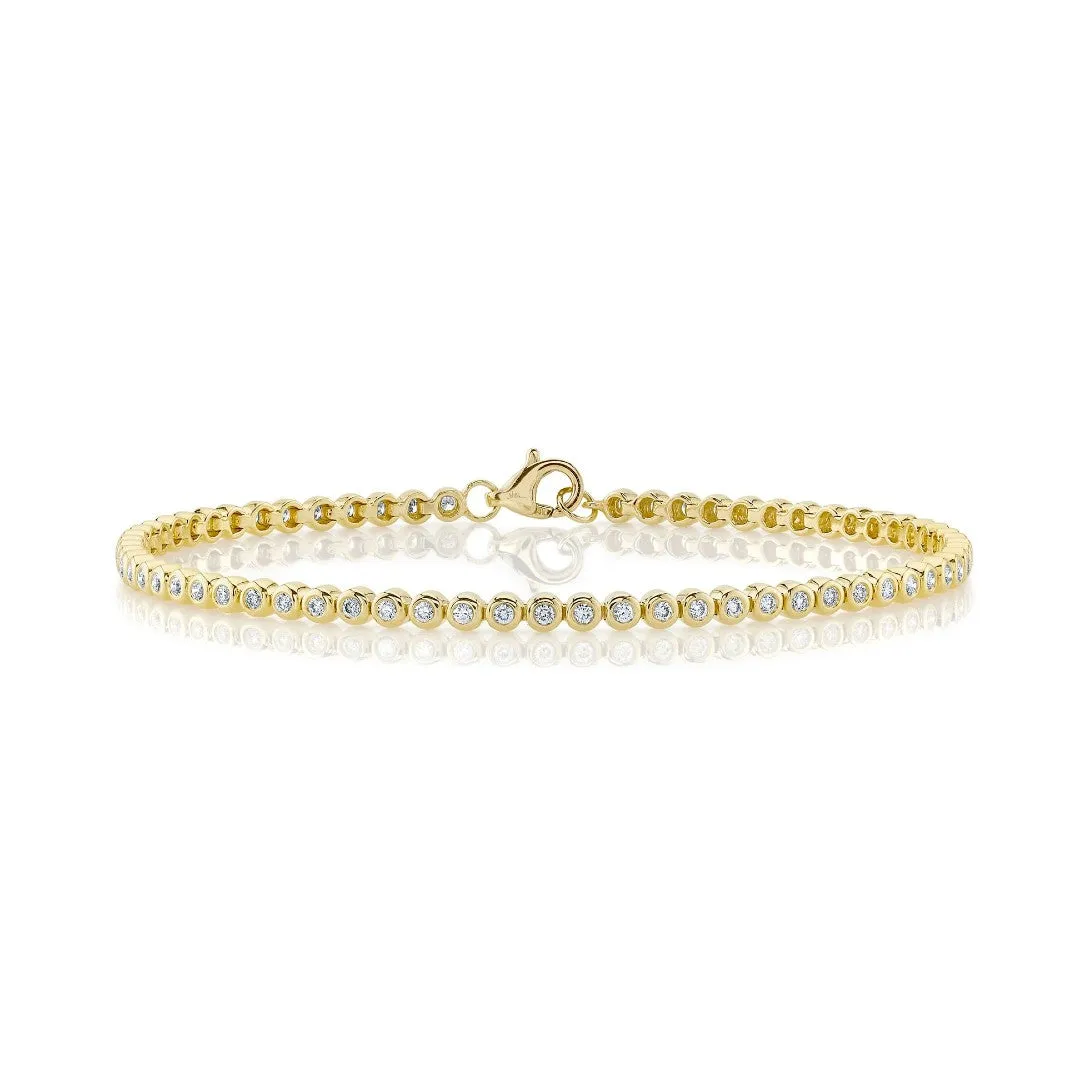 Shy Creation Diamond Bezel Tennis Bracelet