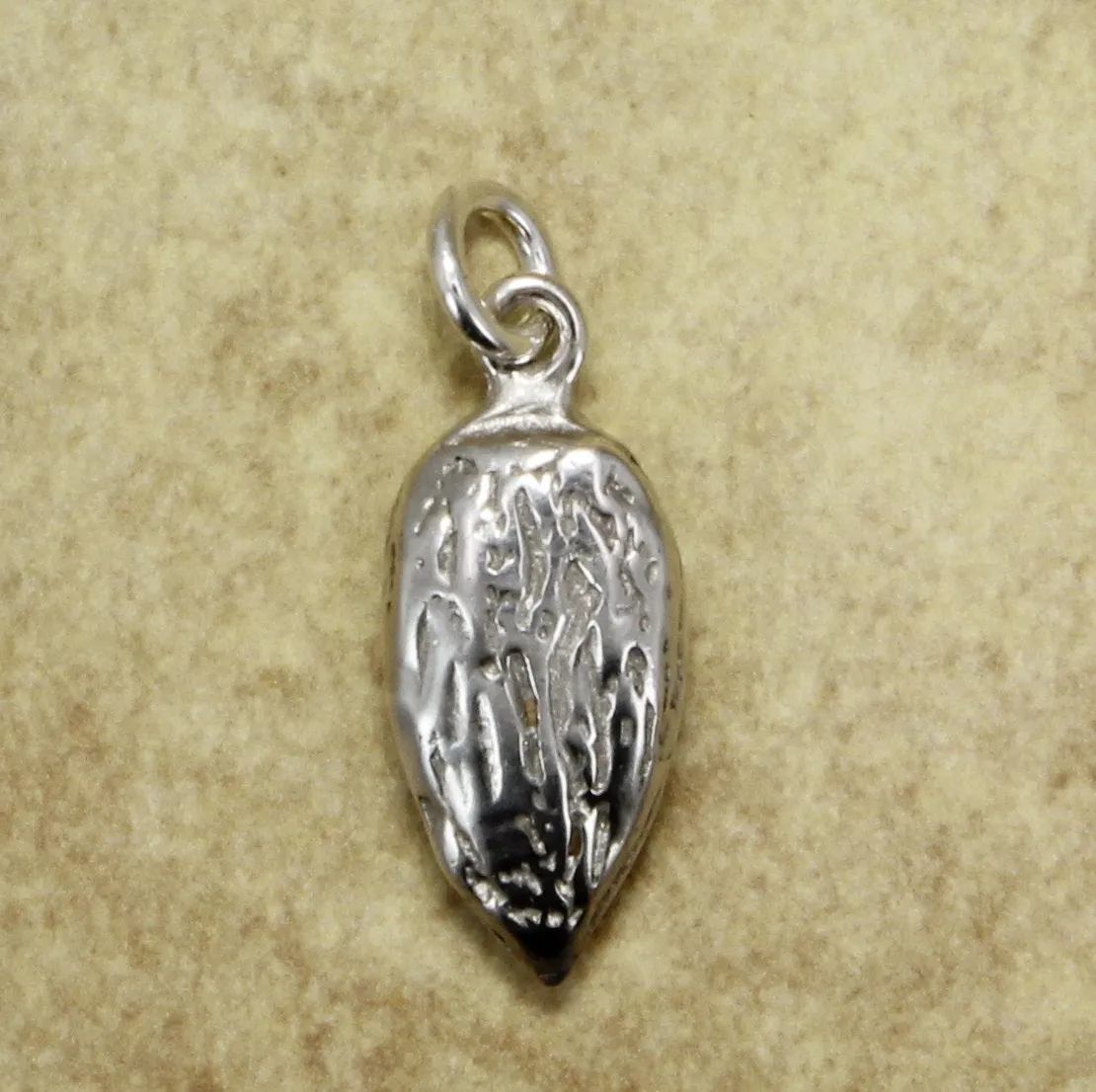 Silver Almond Charm in smaller size for her bracelet