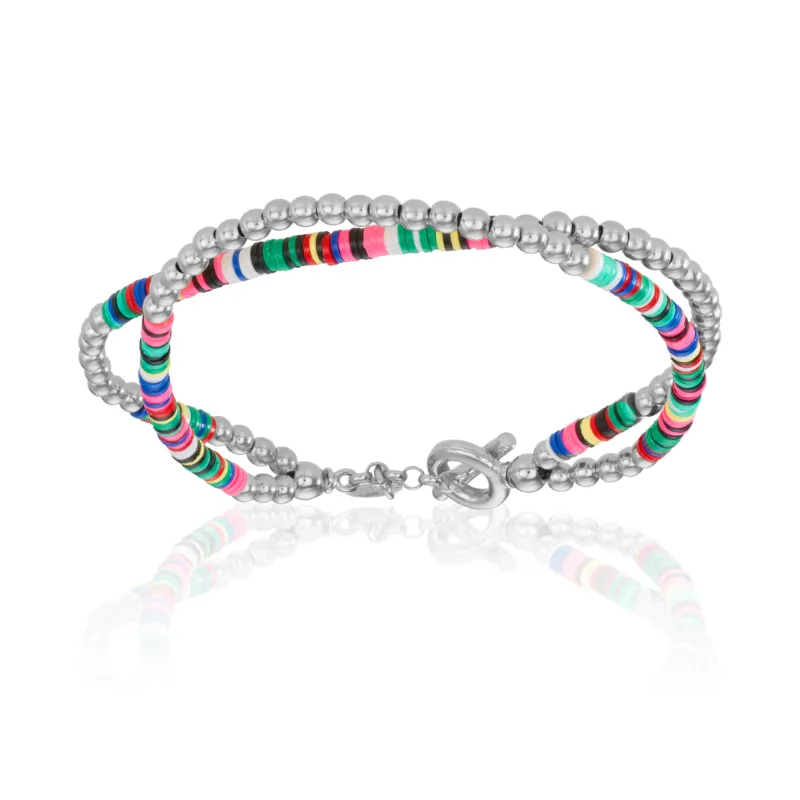 Silver Blue Bracelet Combination