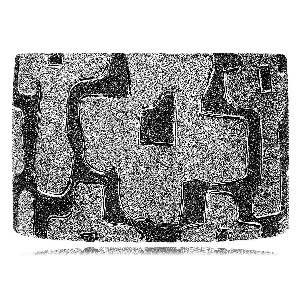 Silver Crossroad Inverse Pattern Cuff Bracelet